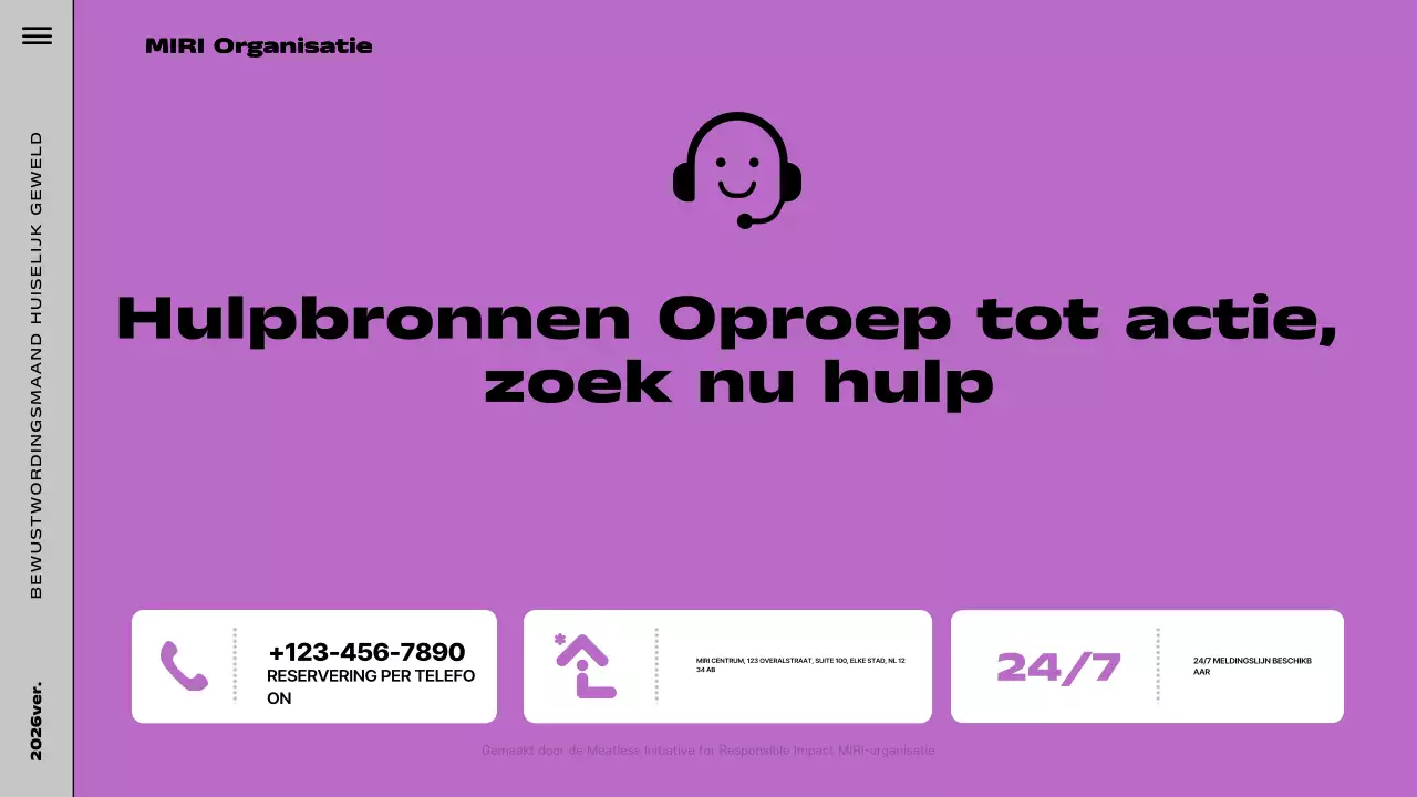 Moderne Dag van de bewustwording van huiselijk geweld in zwart en paars