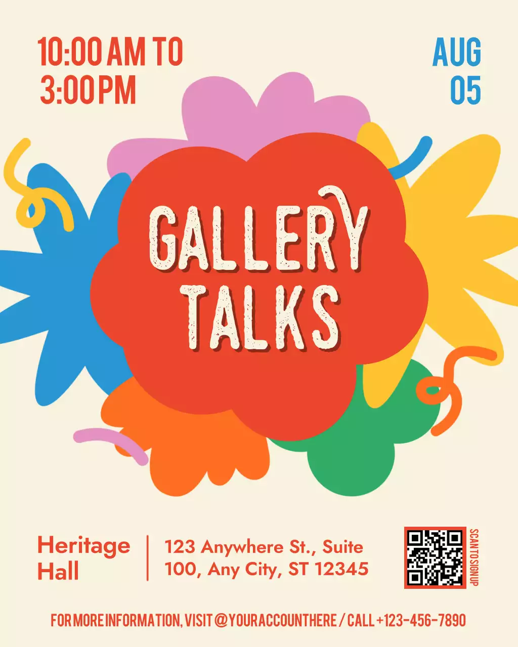 Colorful Retro Arts and Culture Event Announcement Instagram Post
