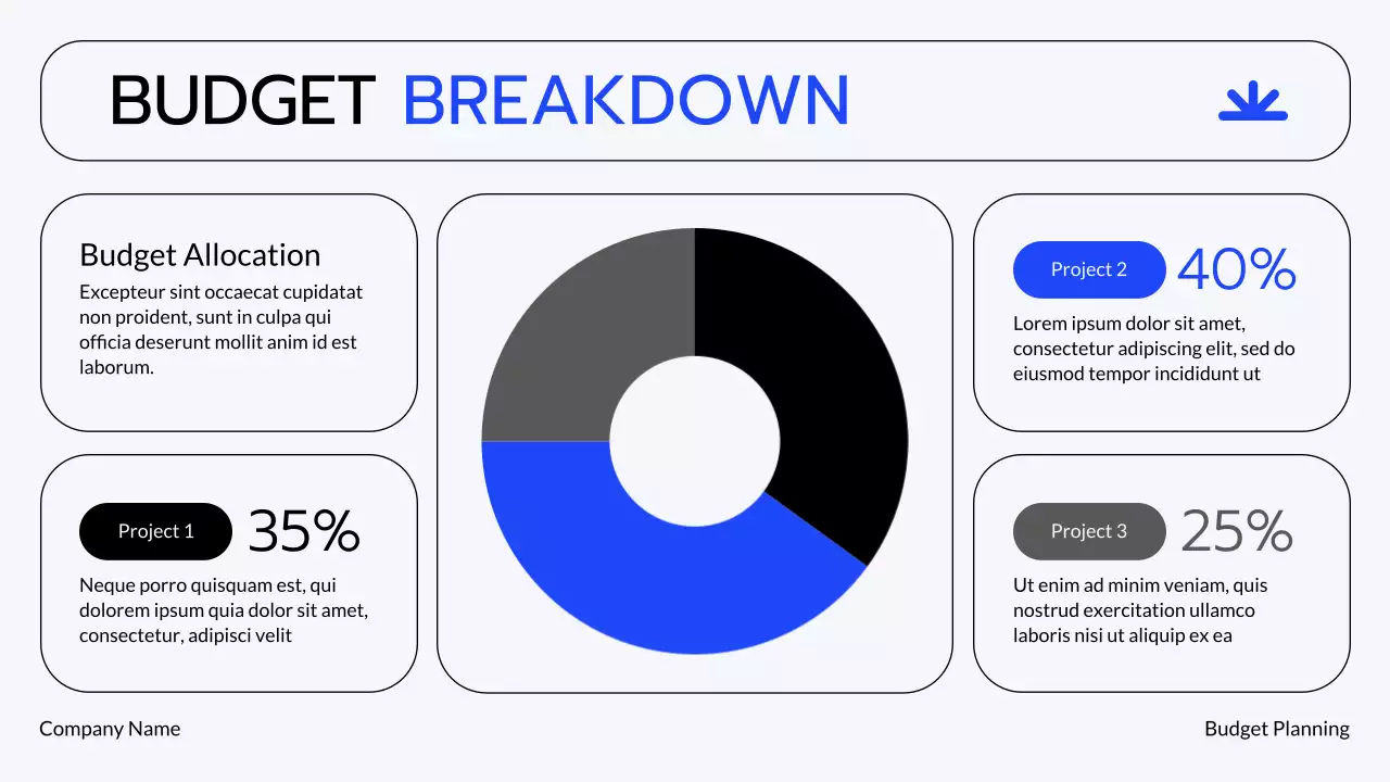 Blue Grey Modern Financial Planning Presentation