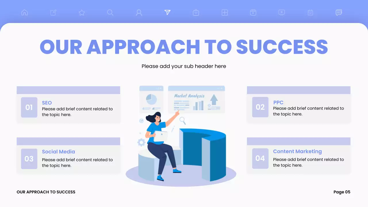 Blue Modern Marketing Presentation Instagram Post