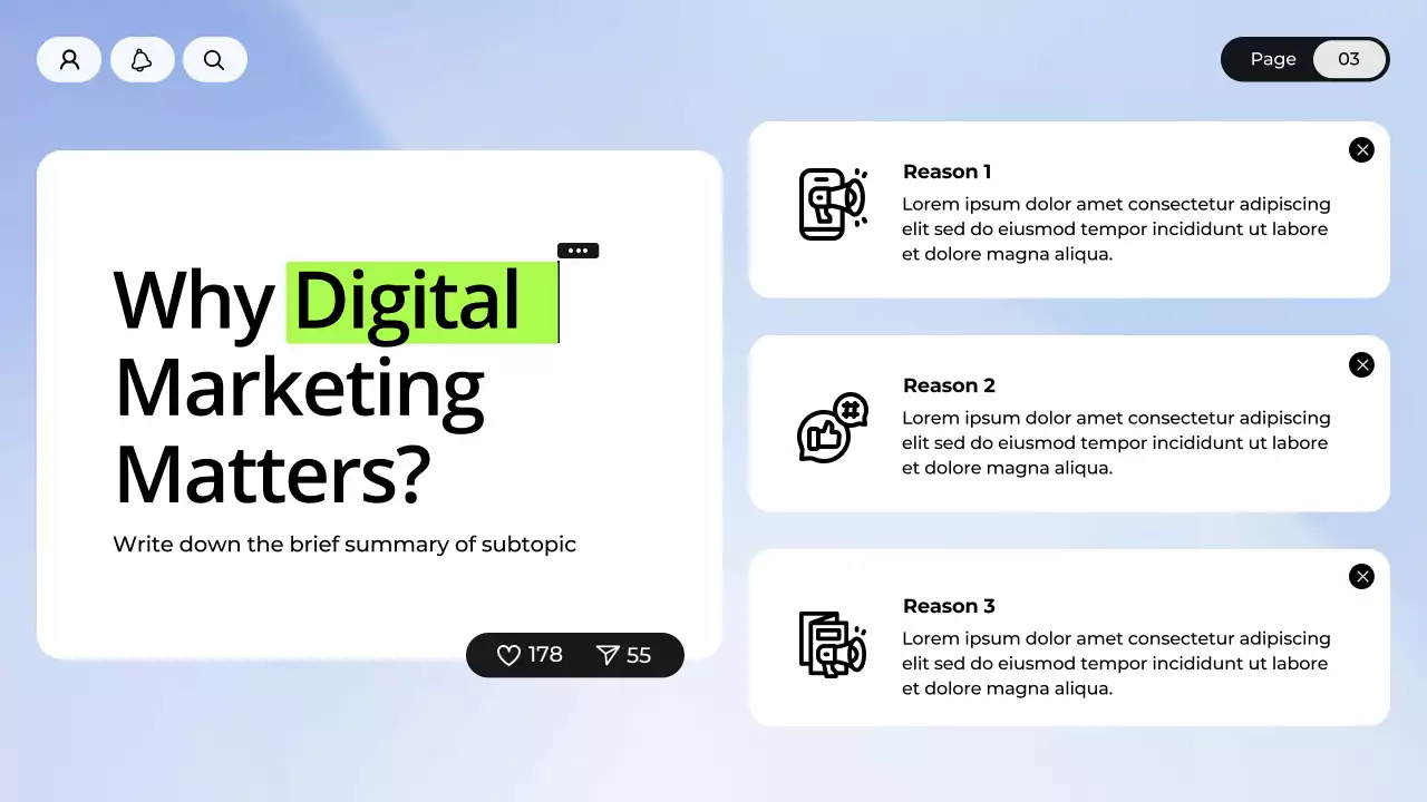 Blue and White Digital Marketing Presentation