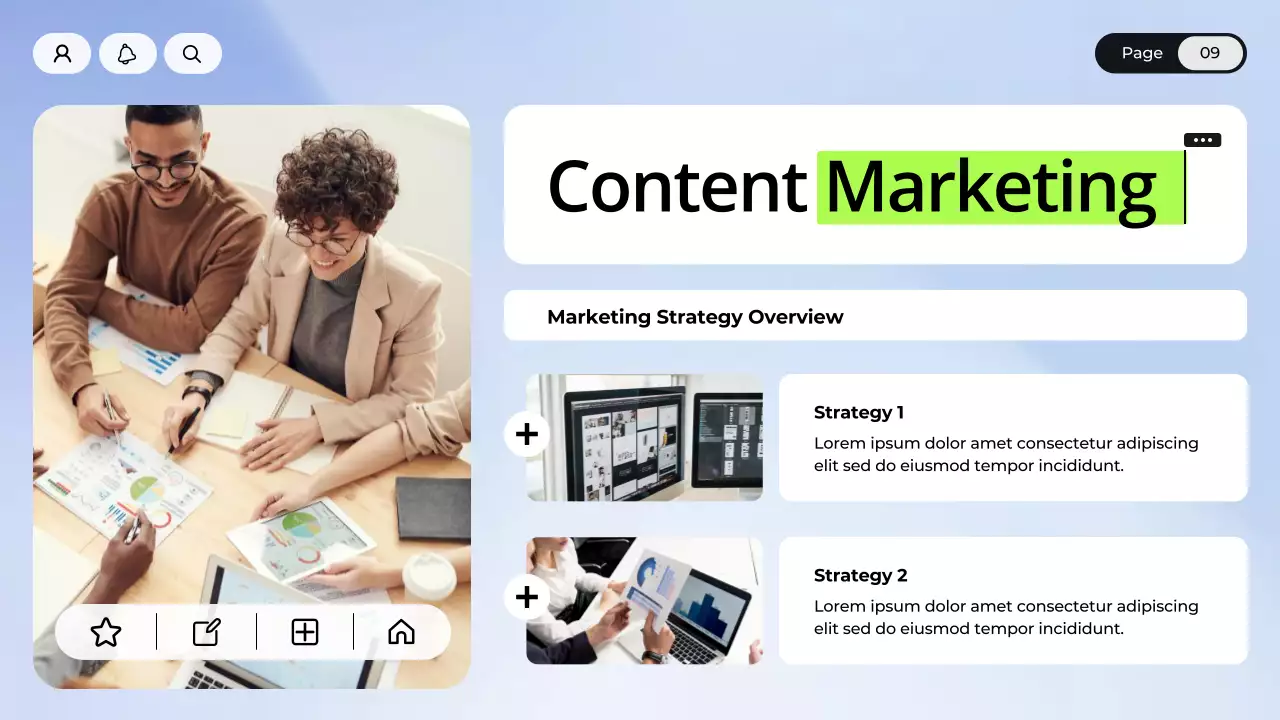 Blue and White Digital Marketing Presentation