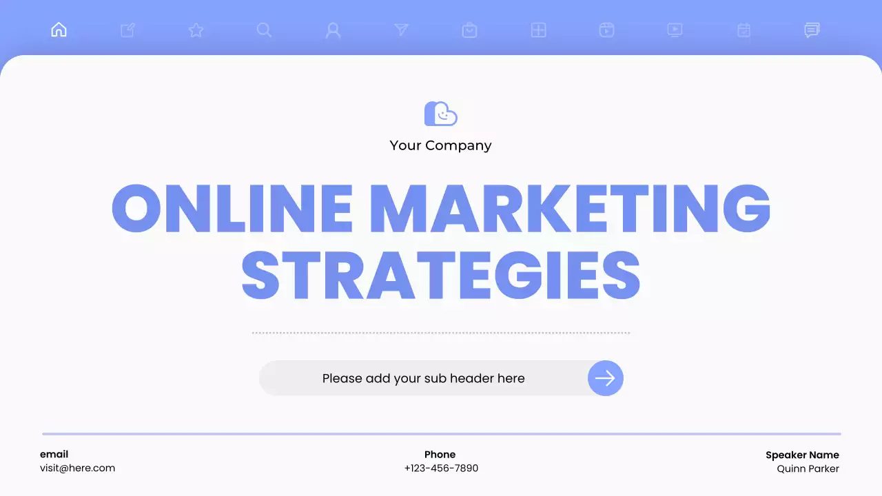 Blue Modern Marketing Presentation Instagram Post