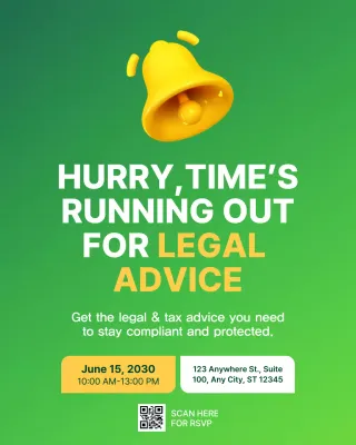 Green Modern Legal Advice Invitation Instagram Post