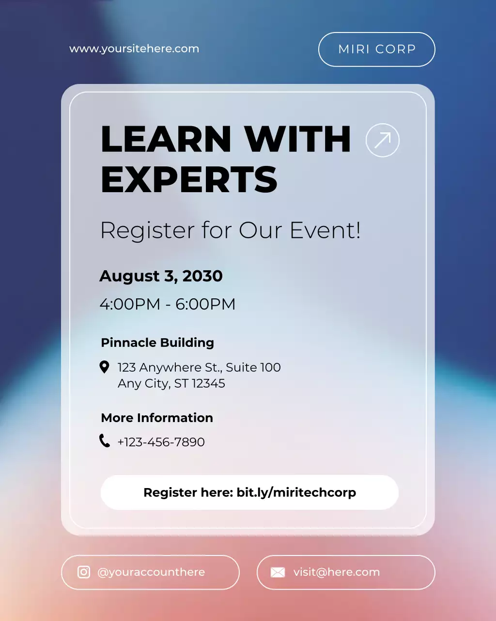 Purple Modern Tech and Science Event Invitation Instagram Post