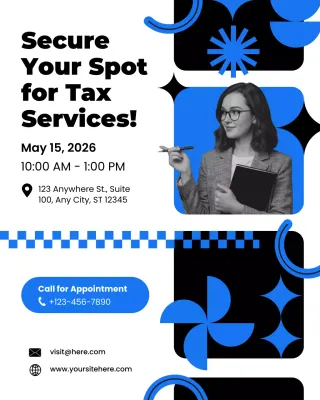 Orange and Green Modern Tax Promotion Instagram Post