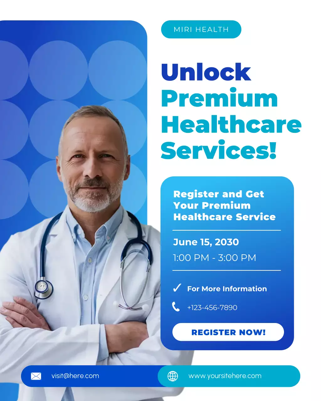 Blue Gradient Modern Healthcare Promotion Instagram Post