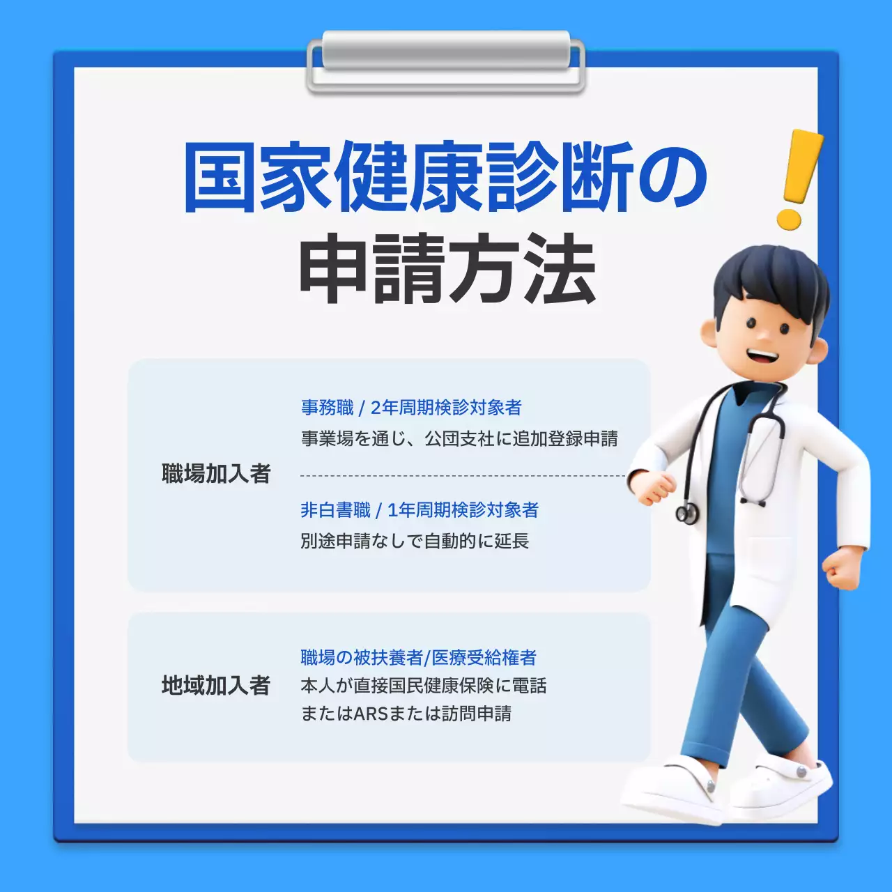 青のシンプルな国民健康診断キャンペーンの手引き