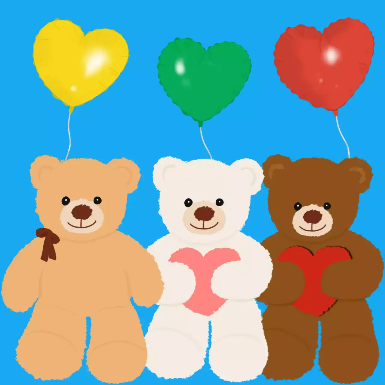 파랑 아기자기한 인형 선물