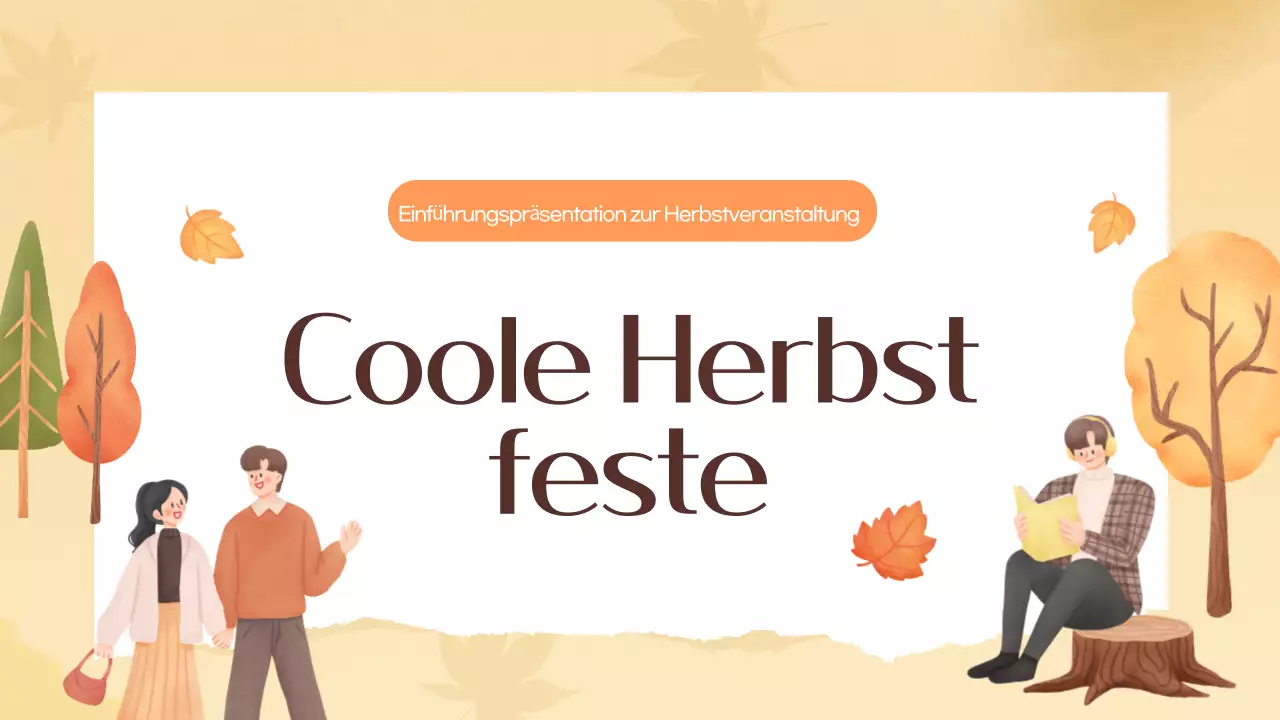 Förderung eines orange-gelben Herbstfestes