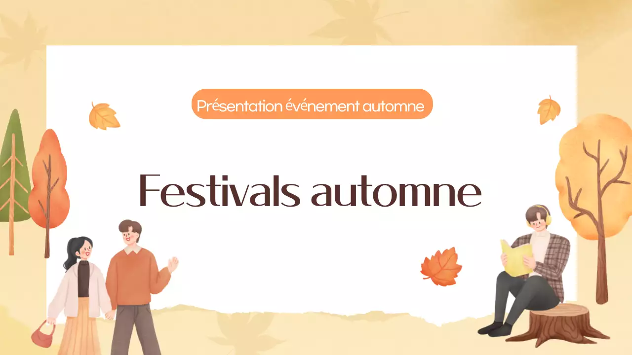 Promouvoir un festival d'automne orange et jaune