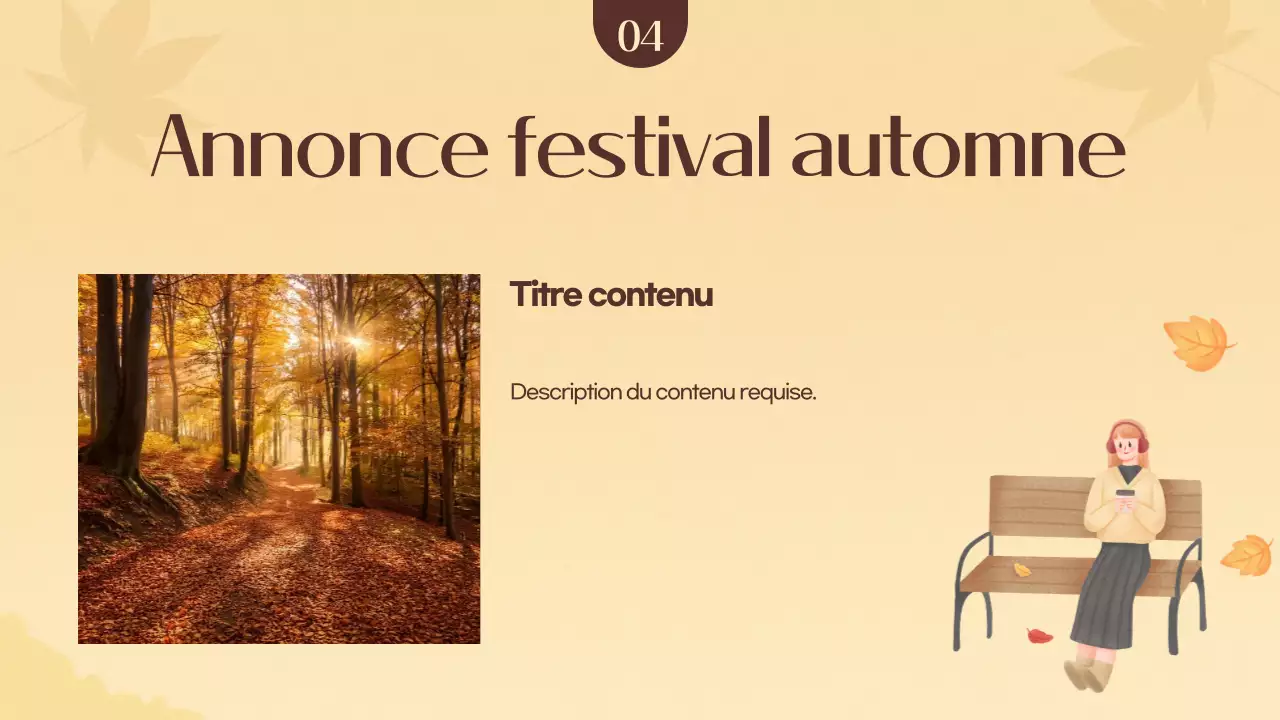 Promouvoir un festival d'automne orange et jaune