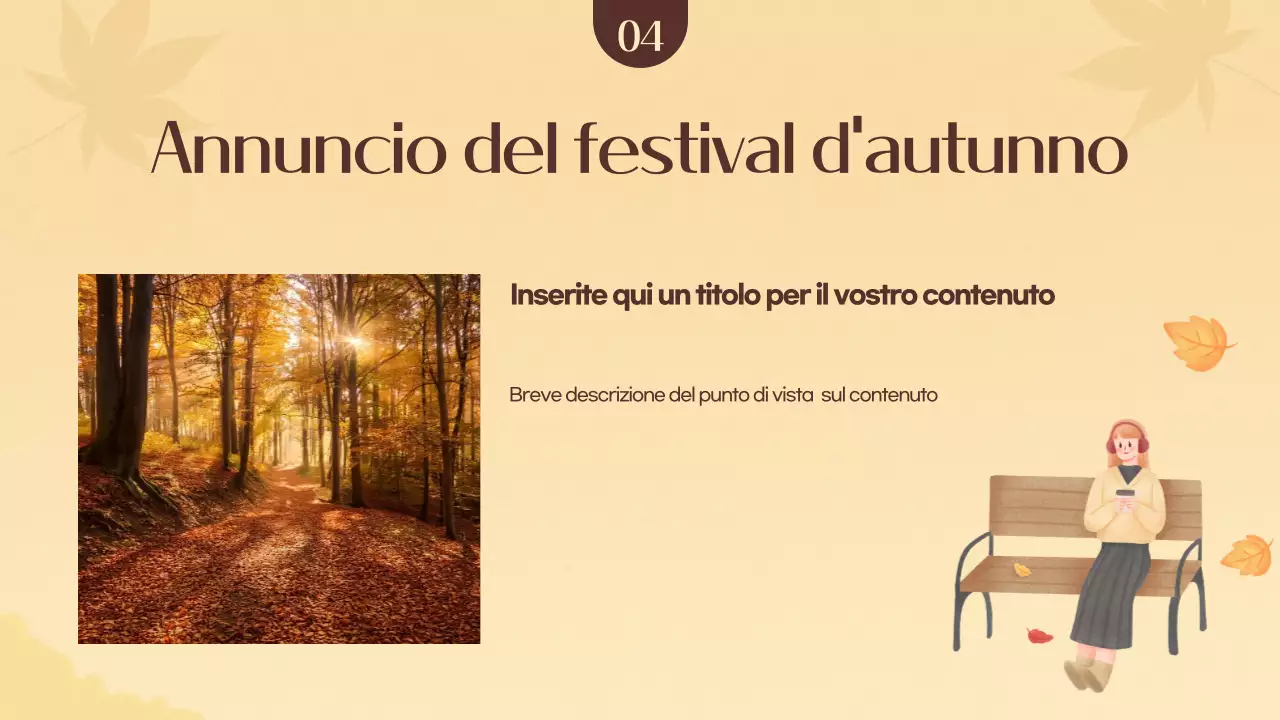 Promuovere un festival autunnale giallo e arancione