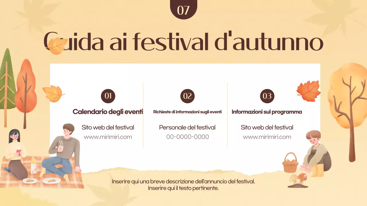 Promuovere un festival autunnale giallo e arancione