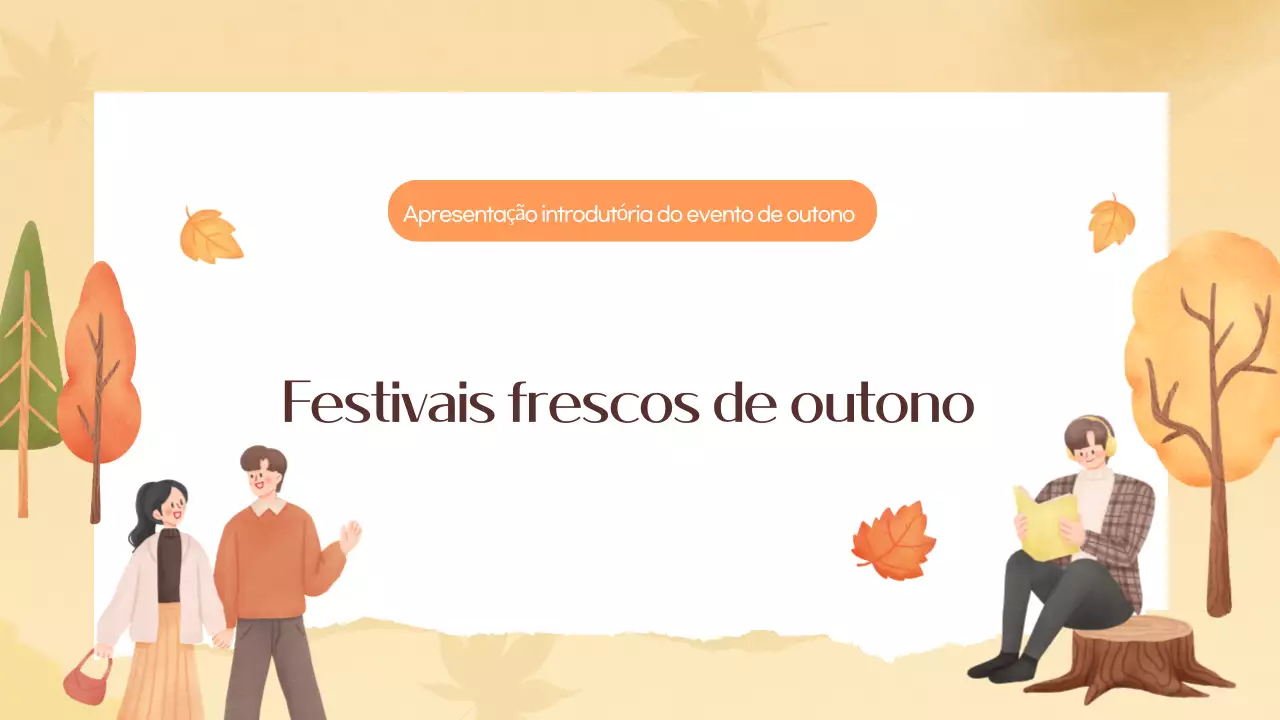 Promover um festival de outono laranja e amarelo
