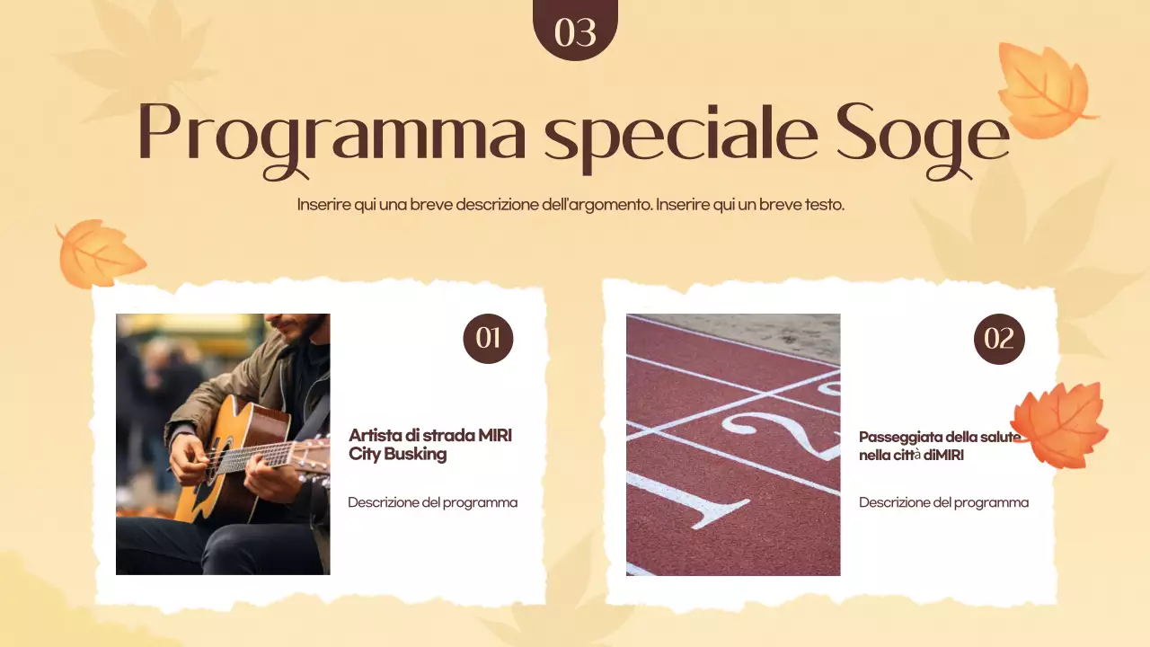 Promuovere un festival autunnale giallo e arancione