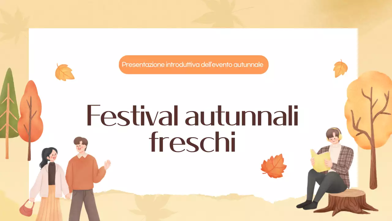 Promuovere un festival autunnale giallo e arancione