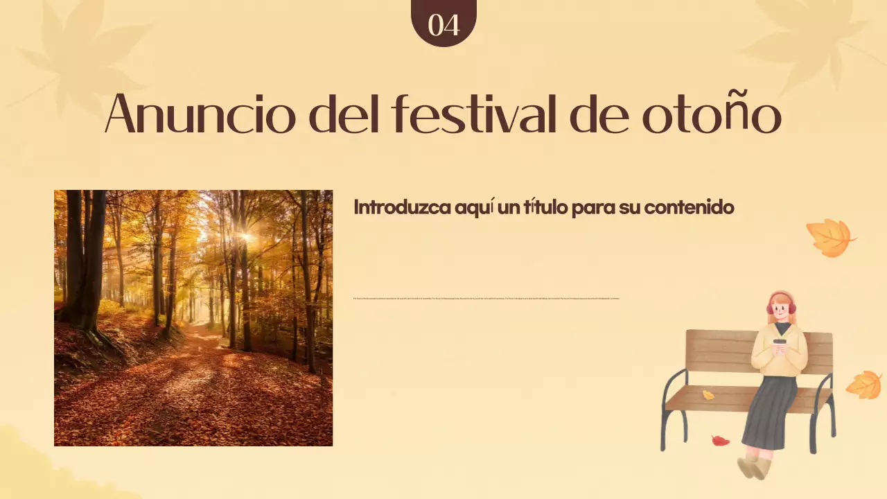 Promover un festival de otoño naranja y amarillo