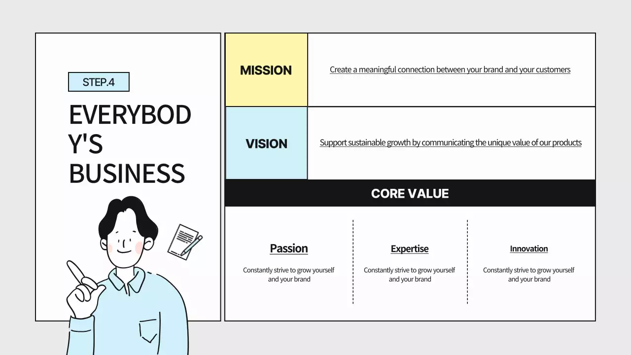Um guia para um livro de cultura empresarial simples, cinzento e amarelo