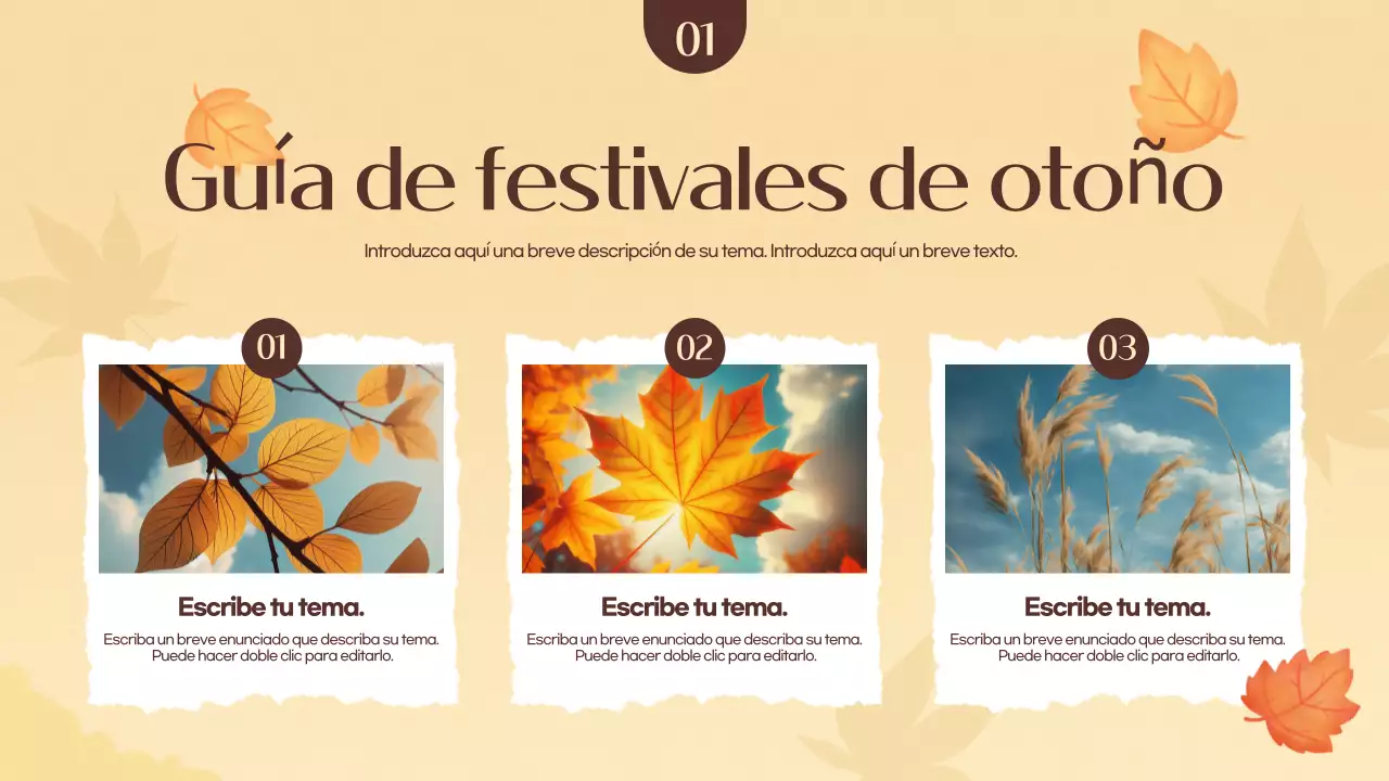 Promover un festival de otoño naranja y amarillo