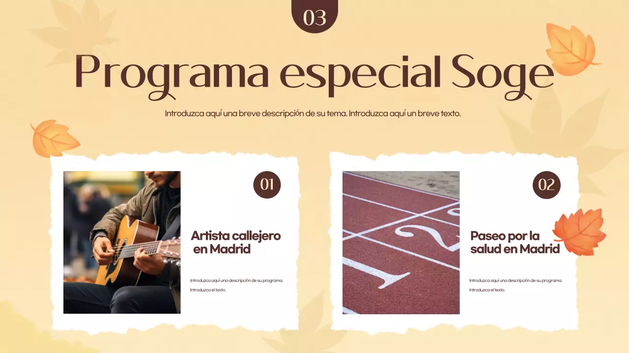 Promover un festival de otoño naranja y amarillo