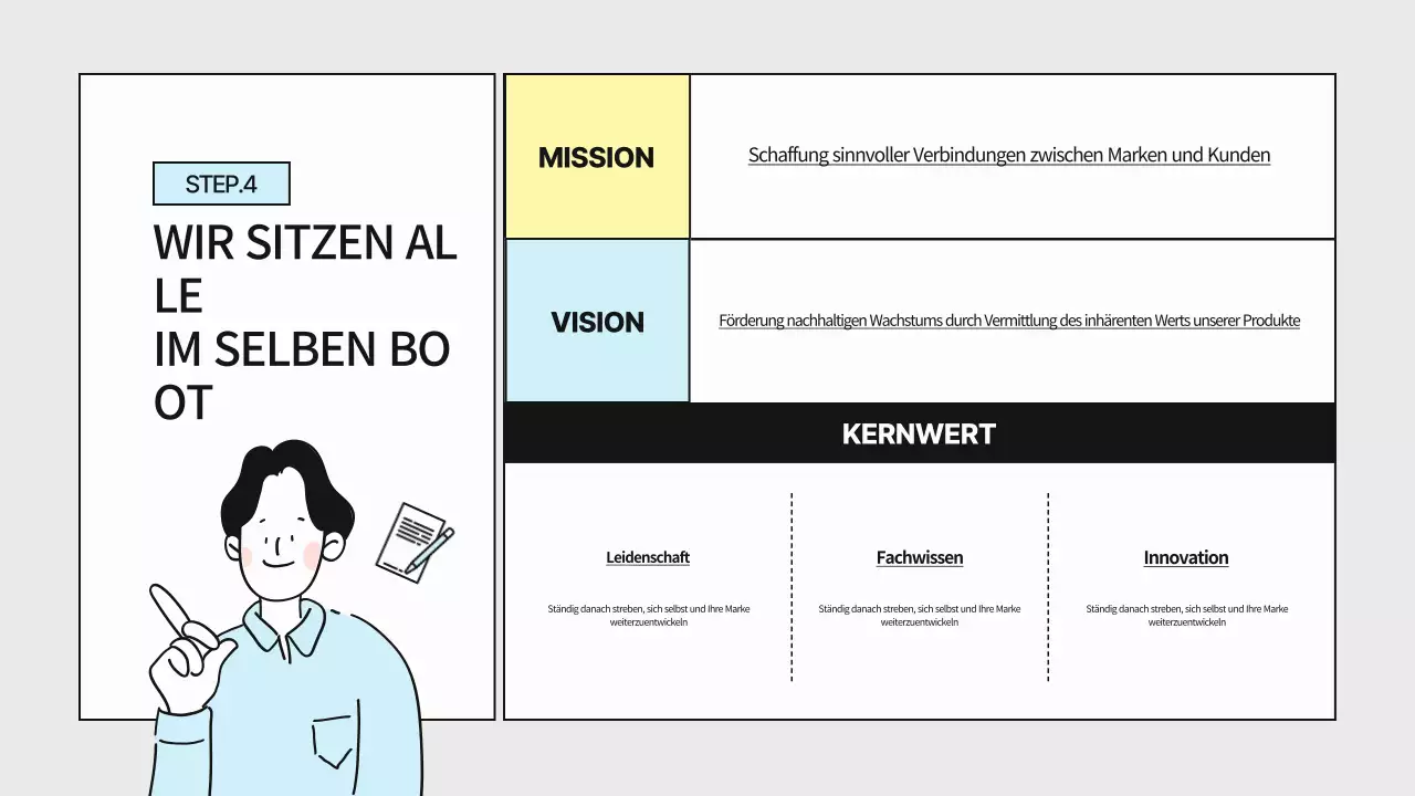 Ein Leitfaden für ein einfaches graues und gelbes Buch über Unternehmenskultur
