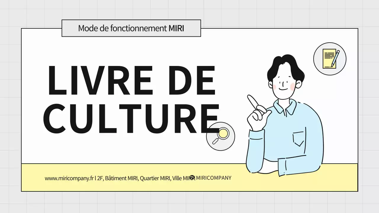 Un guide pour une culture d'entreprise simple en gris et jaune