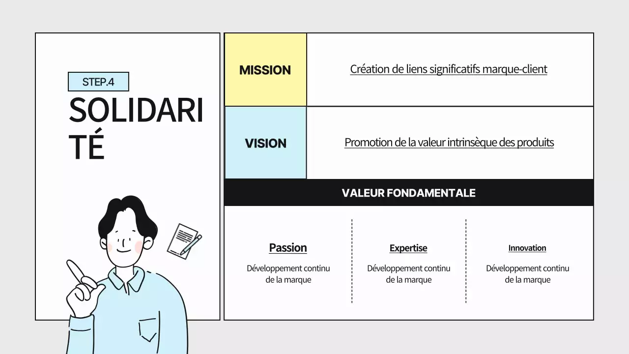 Un guide pour une culture d'entreprise simple en gris et jaune