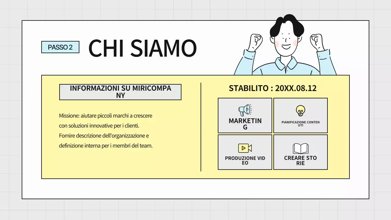 Guida a un semplice libro di cultura aziendale grigio e giallo
