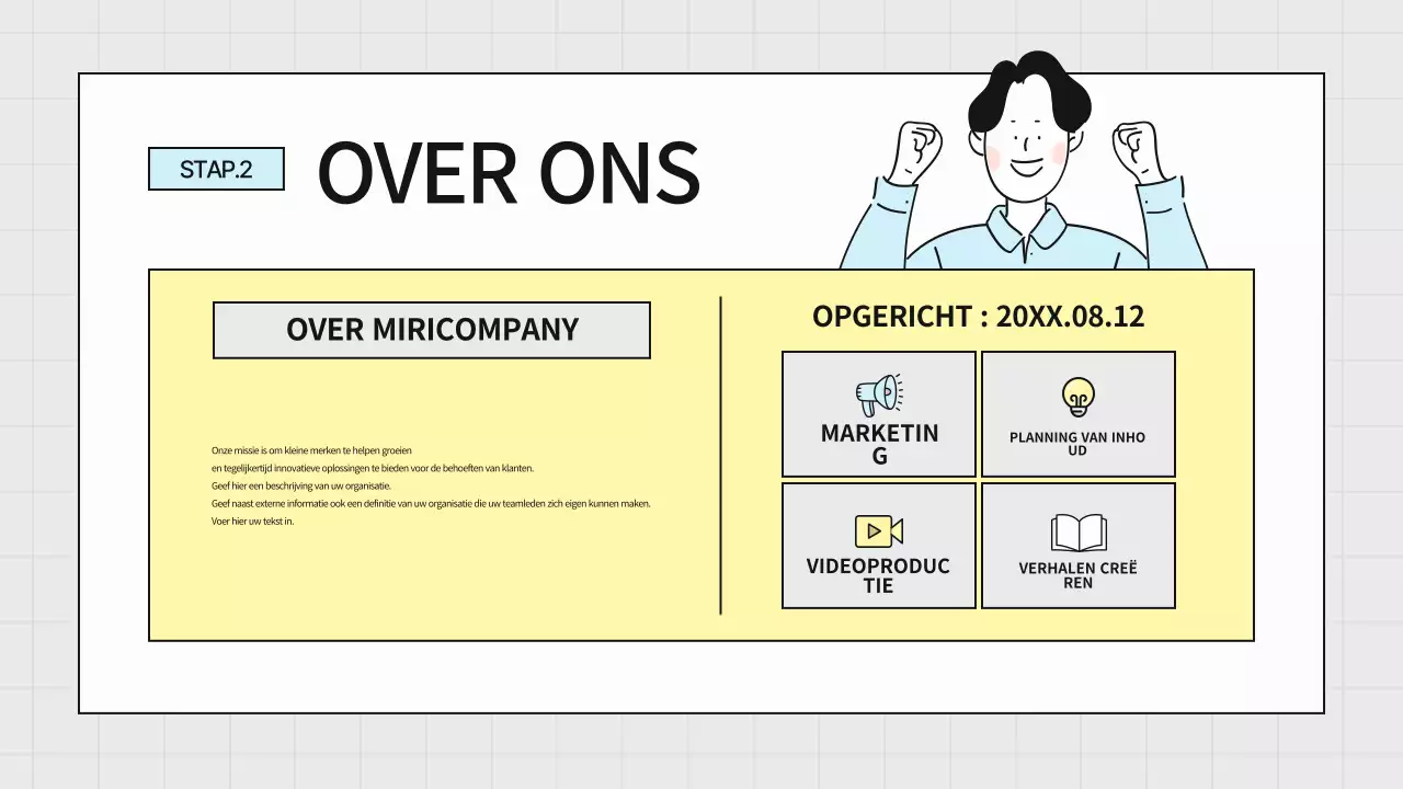 Een gids voor een eenvoudig grijs en geel bedrijfscultuurboek