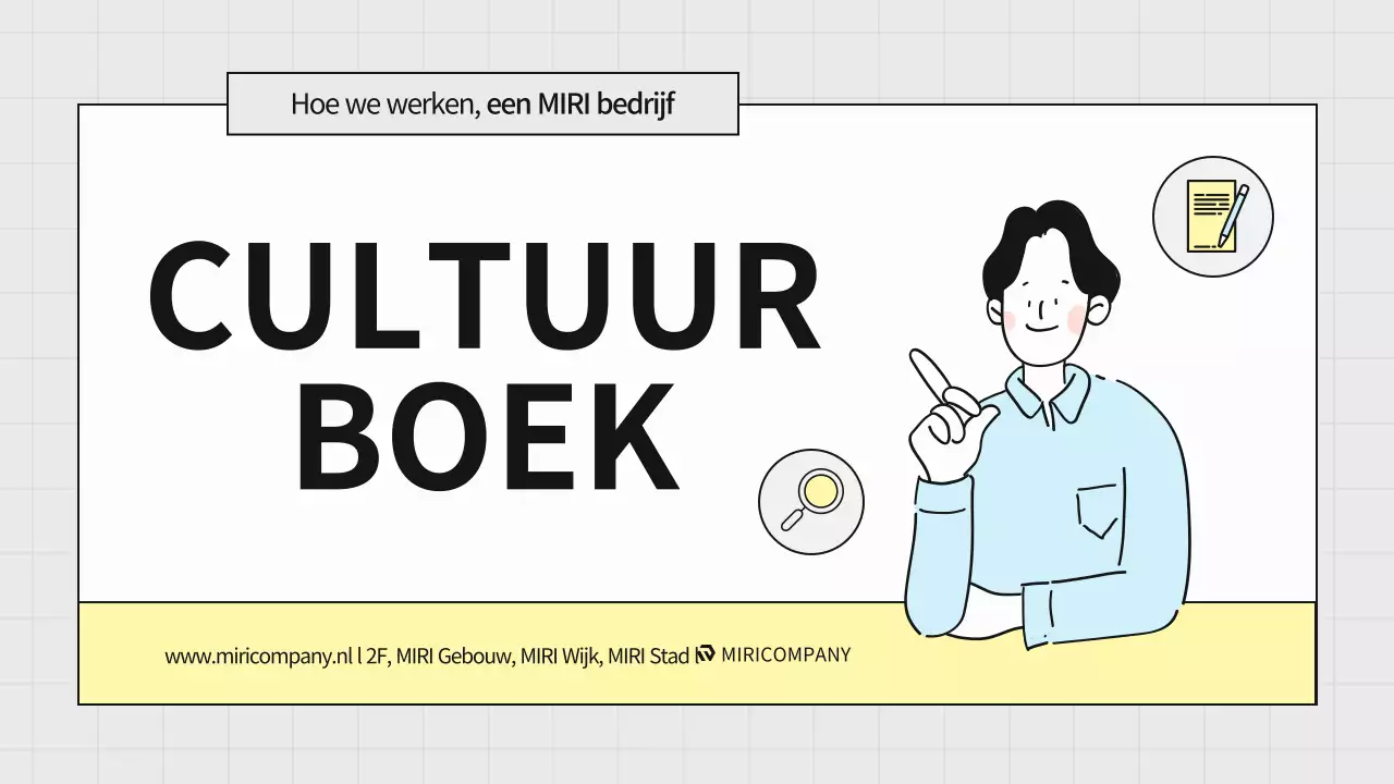 Een gids voor een eenvoudig grijs en geel bedrijfscultuurboek