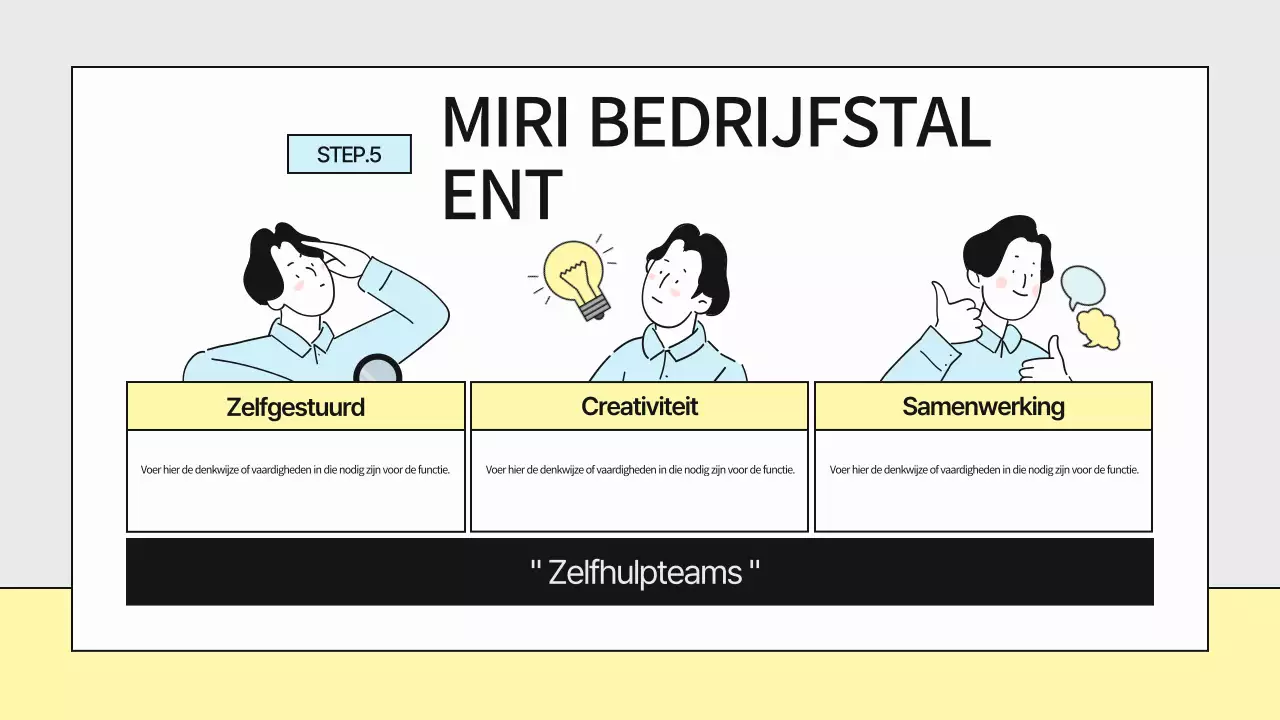 Een gids voor een eenvoudig grijs en geel bedrijfscultuurboek