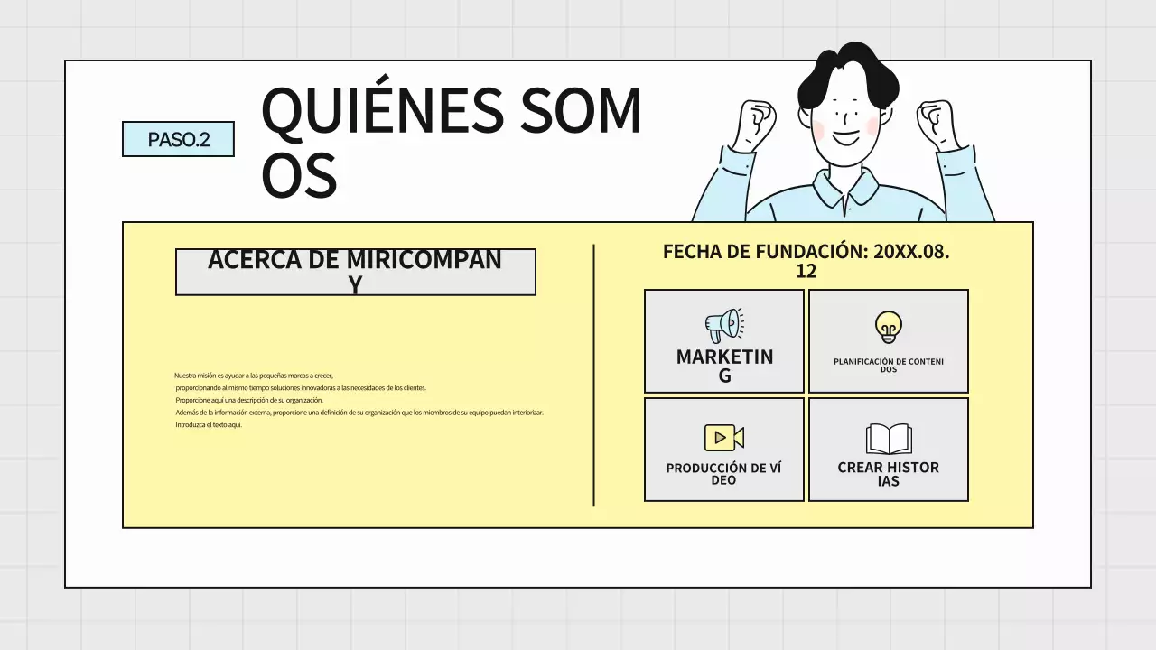 Guía para un sencillo libro de cultura empresarial gris y amarillo