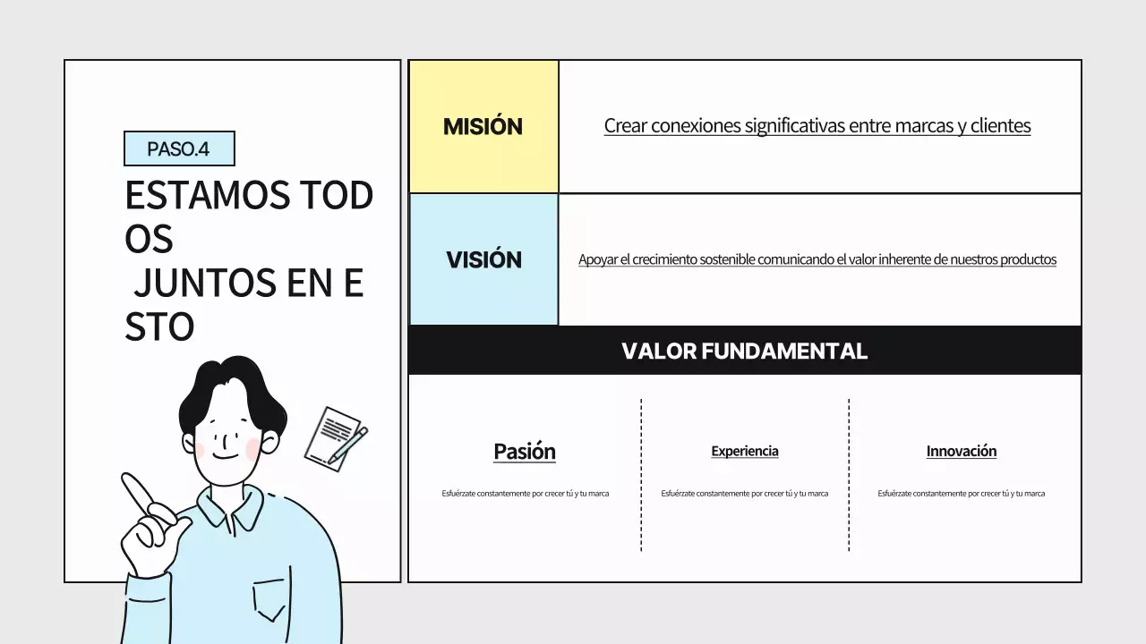 Guía para un sencillo libro de cultura empresarial gris y amarillo