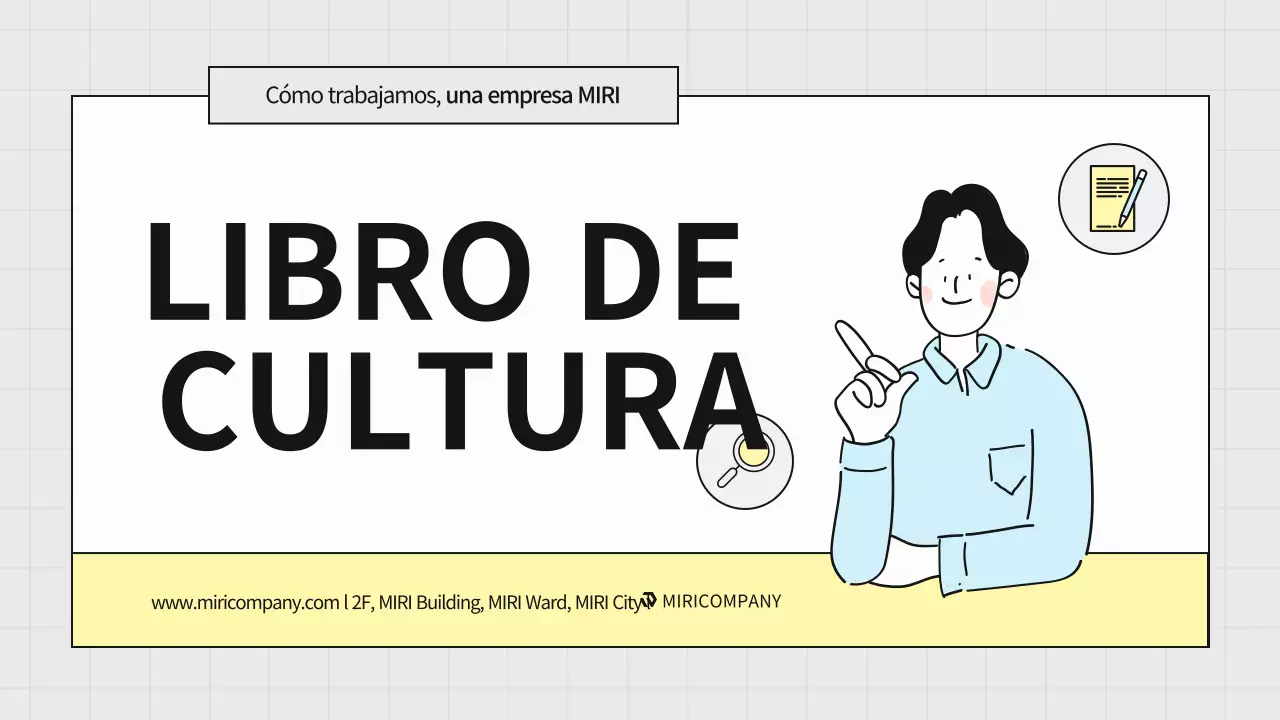 Guía para un sencillo libro de cultura empresarial gris y amarillo
