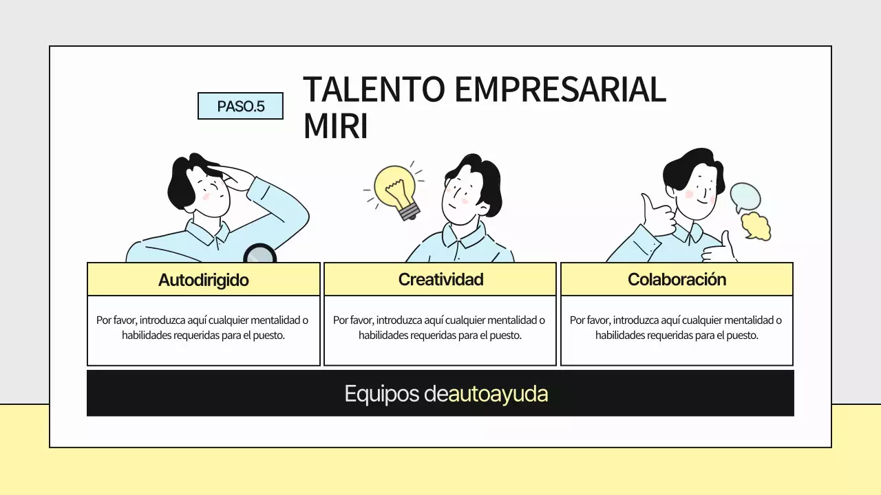 Guía para un sencillo libro de cultura empresarial gris y amarillo