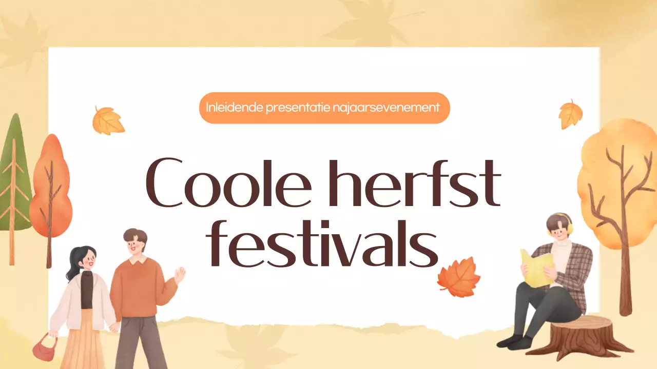 Promoot een oranje en geel herfstfestival