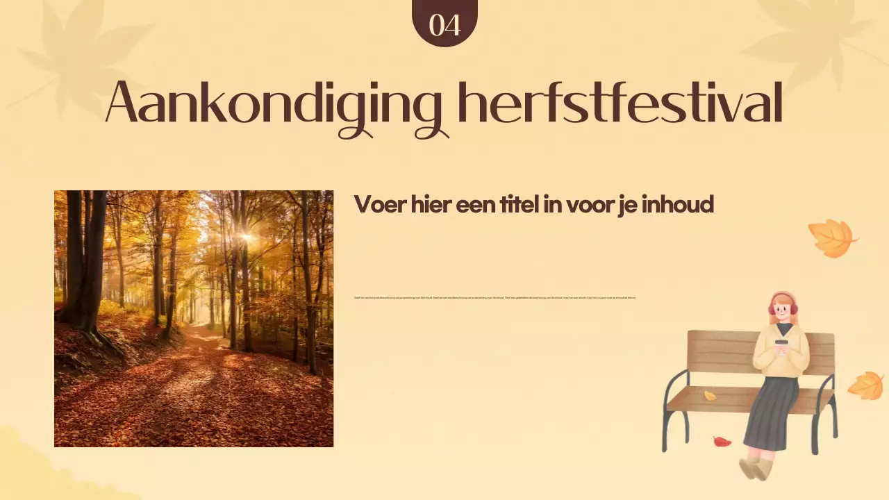 Promoot een oranje en geel herfstfestival