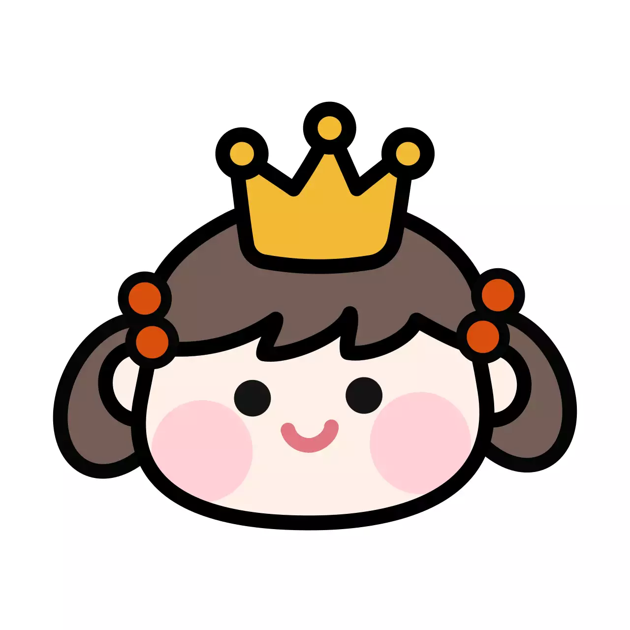 노랑 아기자기한 캐릭터 스티커