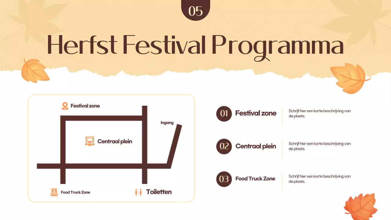 Promoot een oranje en geel herfstfestival