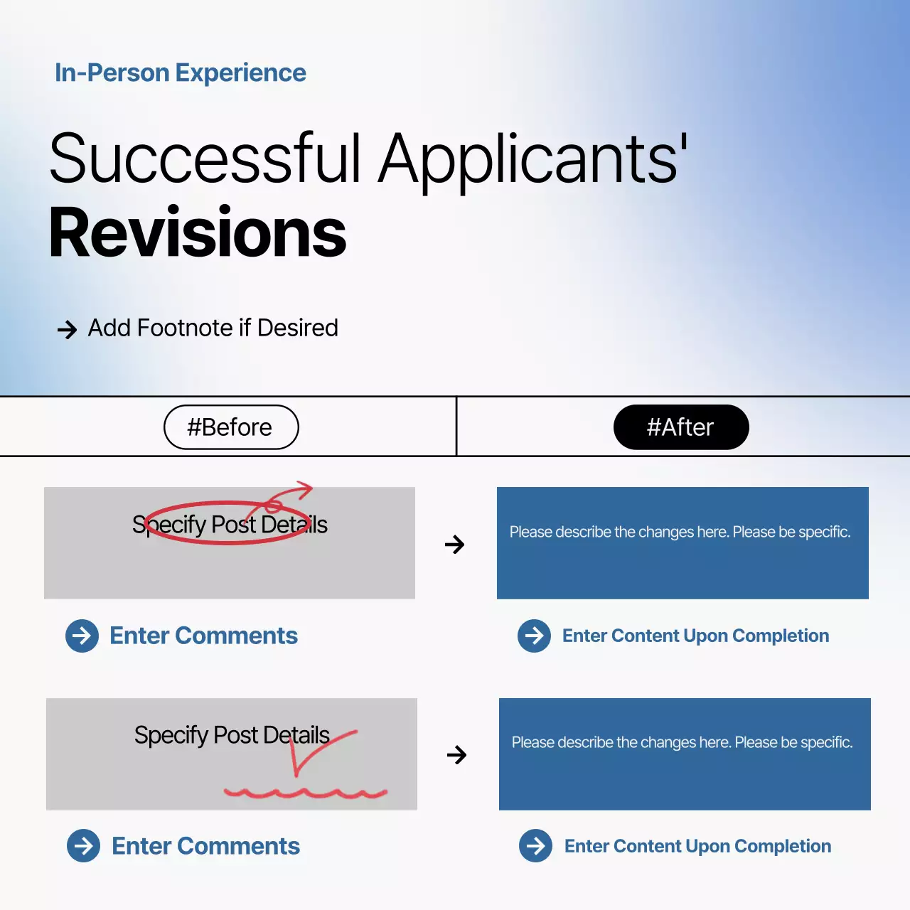 Promote a gray and blue, clean editing specialist course