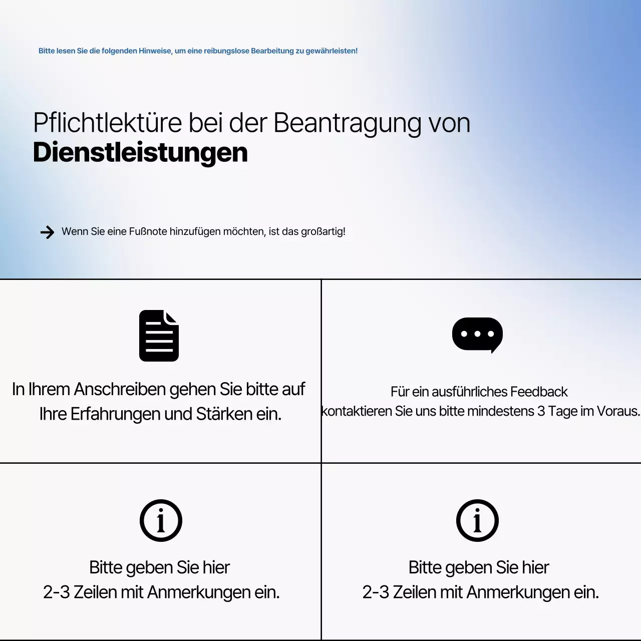 Fördern Sie die grauen und blauen, sauberen Redaktionsspezialitäten