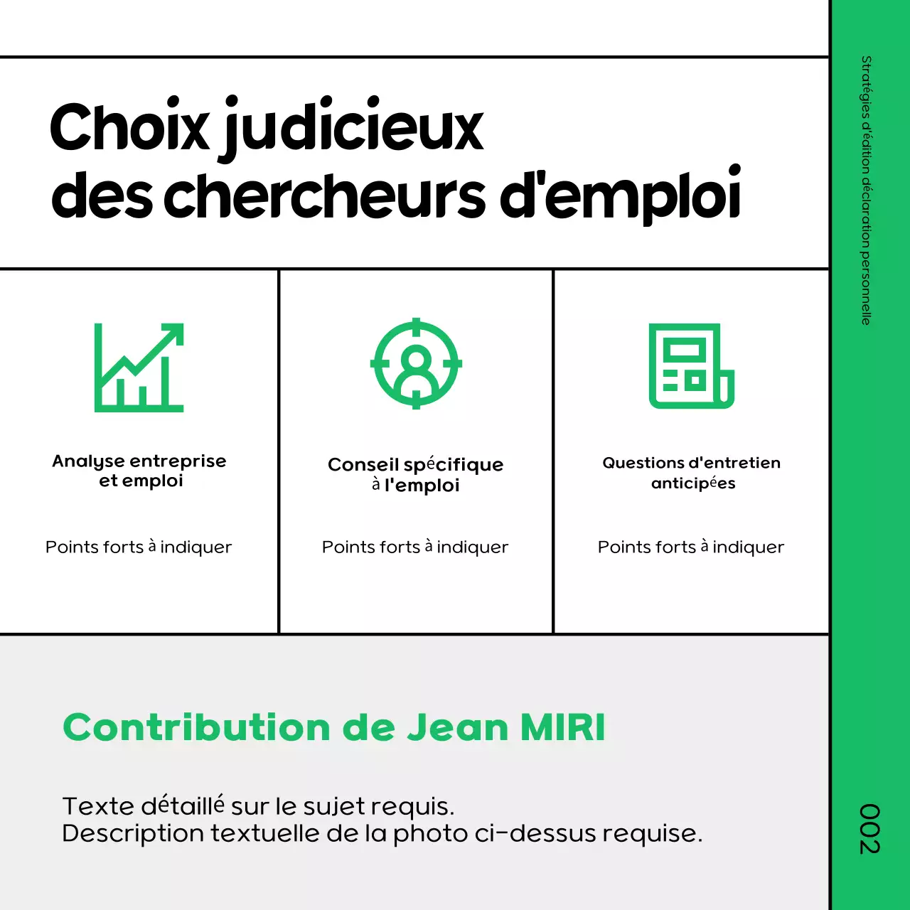 Promouvoir un cours de révision vert et noir simple et rapide