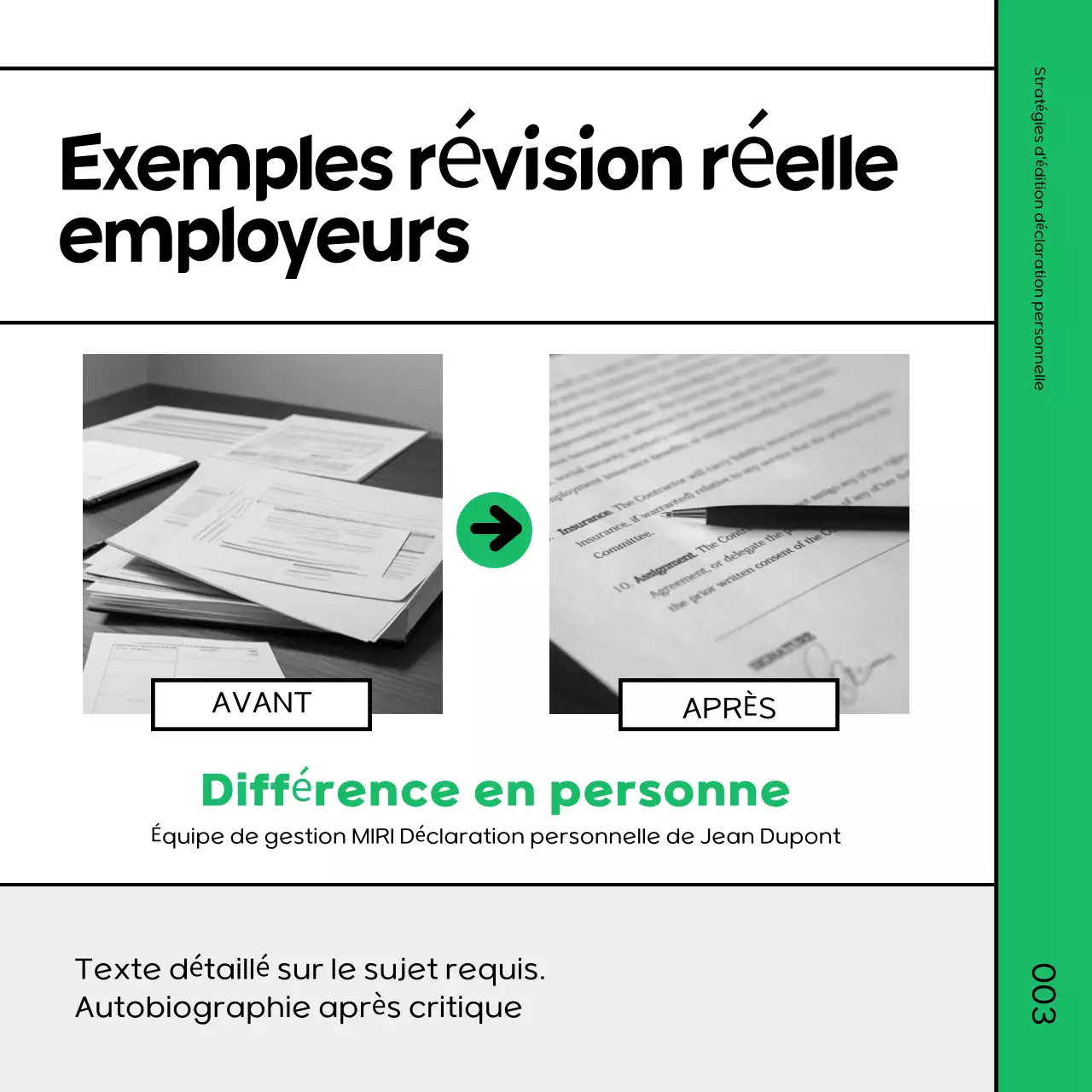 Promouvoir un cours de révision vert et noir simple et rapide
