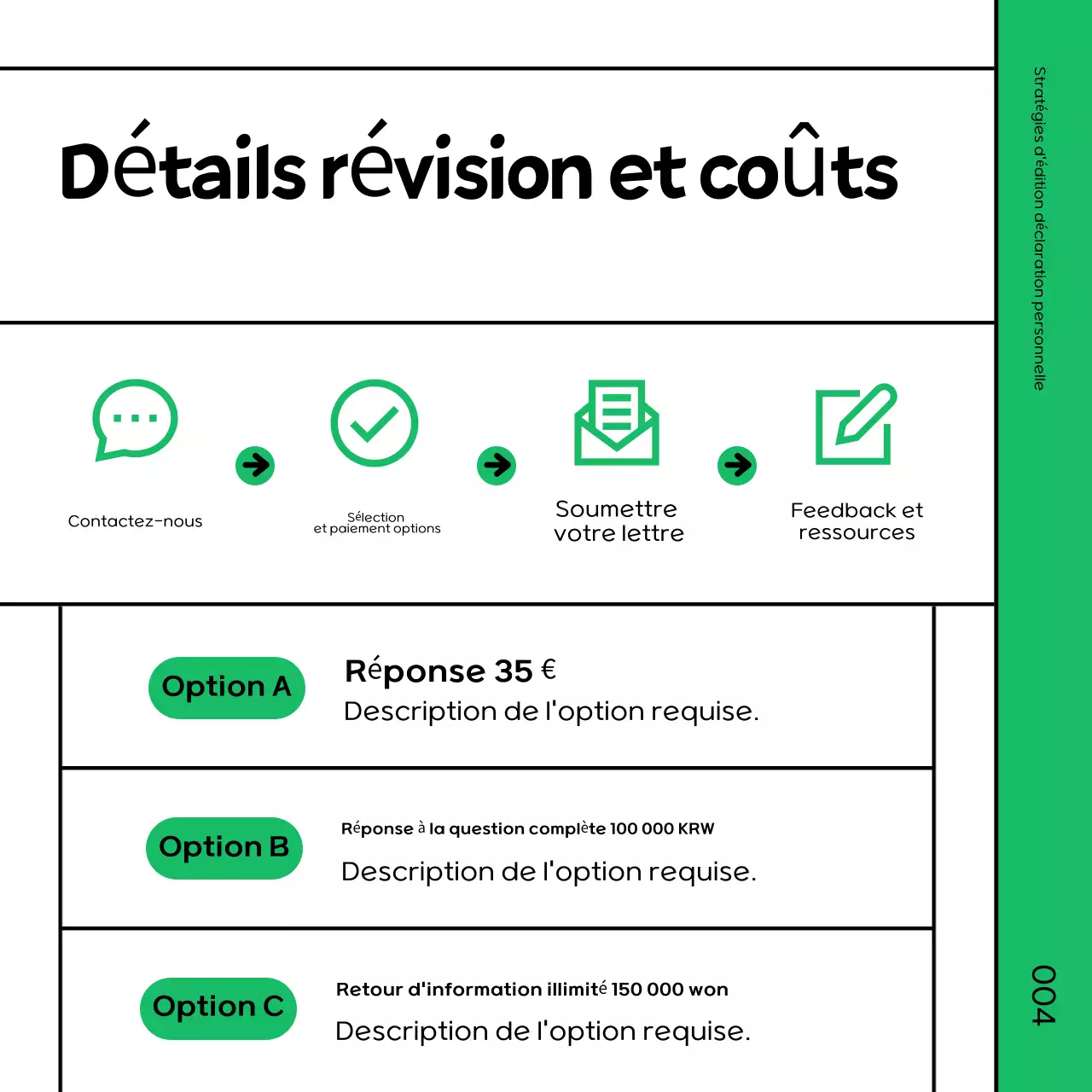 Promouvoir un cours de révision vert et noir simple et rapide