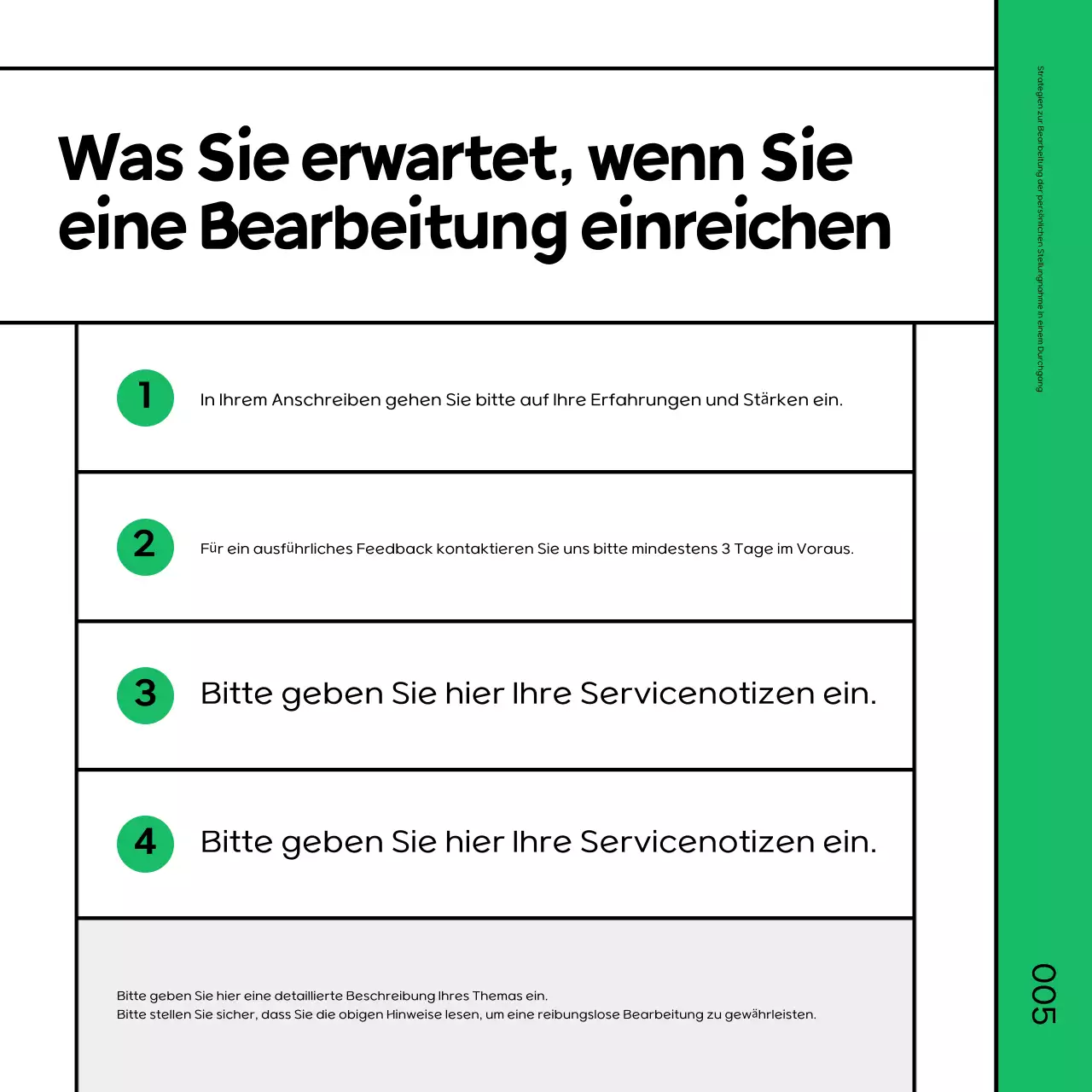 Förderung eines einfachen grün-schwarzen Revisions-Crashkurses