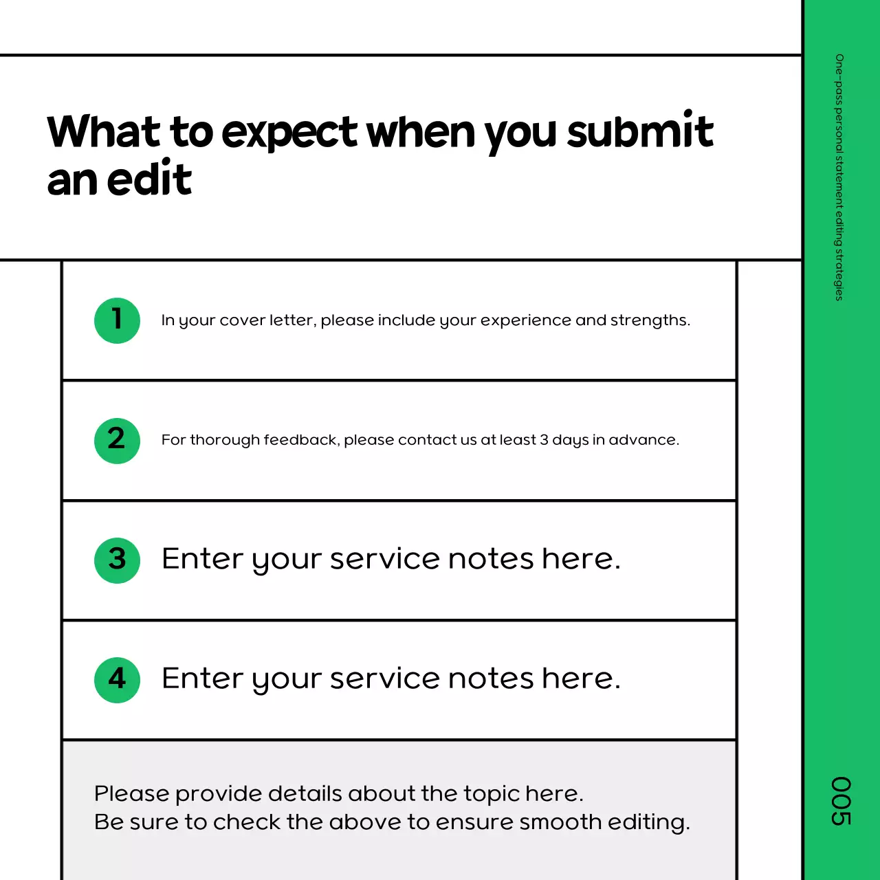 Promote a simple green-and-black tutoring crash course