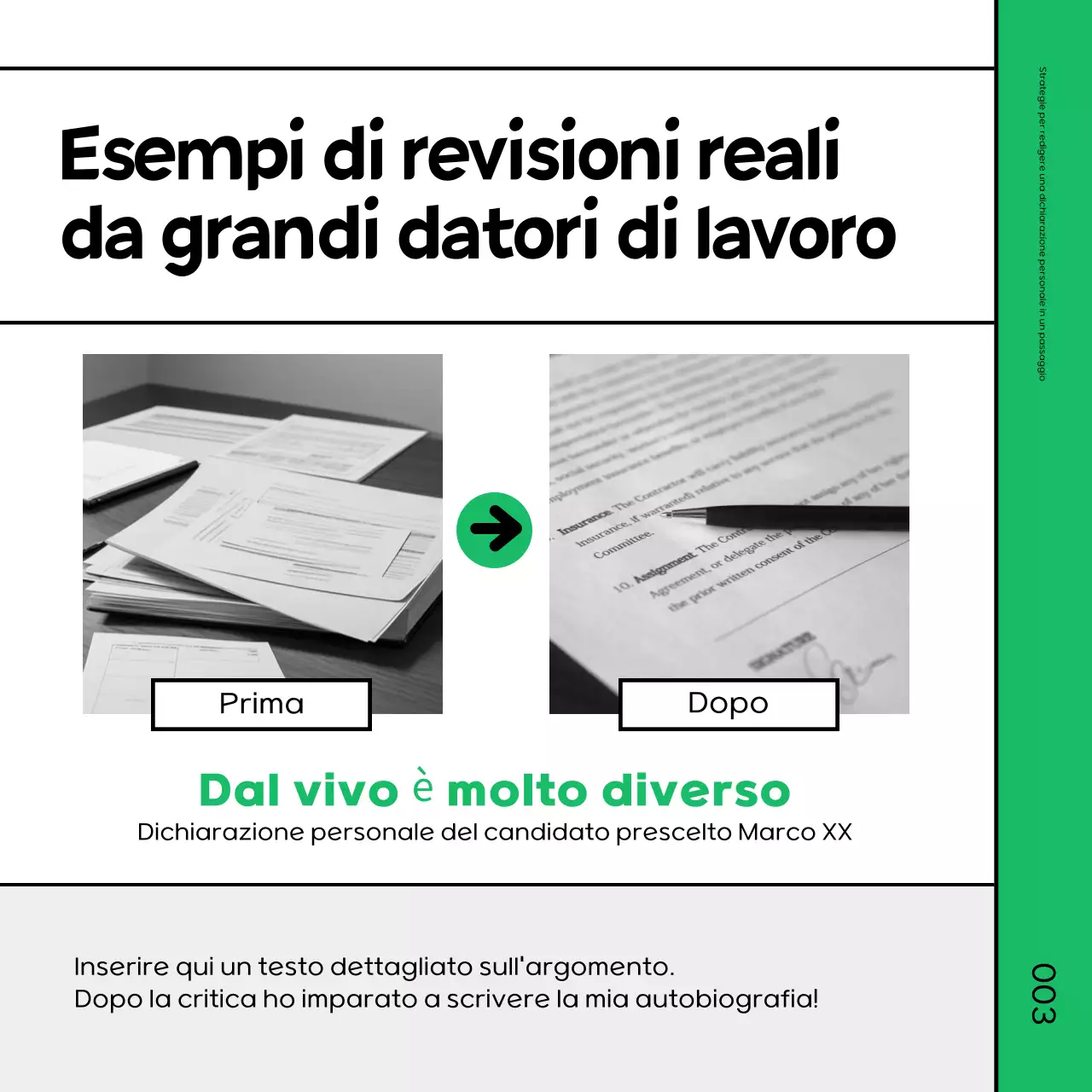 Promuovere un semplice corso intensivo di revisione verde e nero