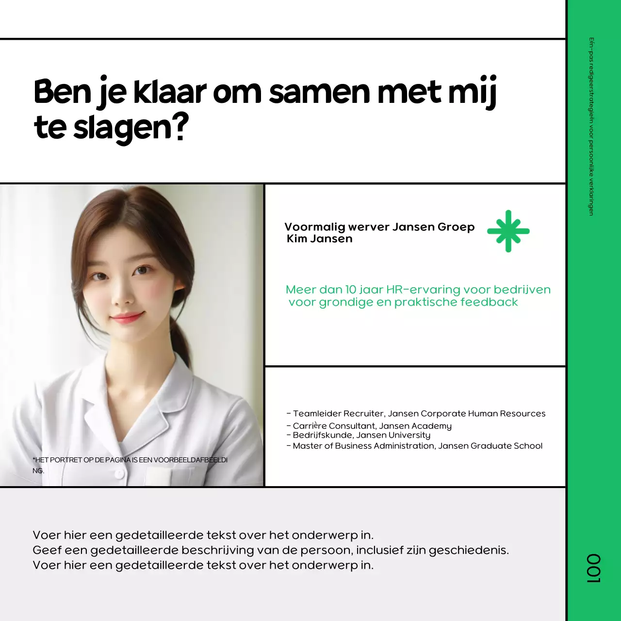 Een eenvoudige groene en zwarte revisie spoedcursus promoten