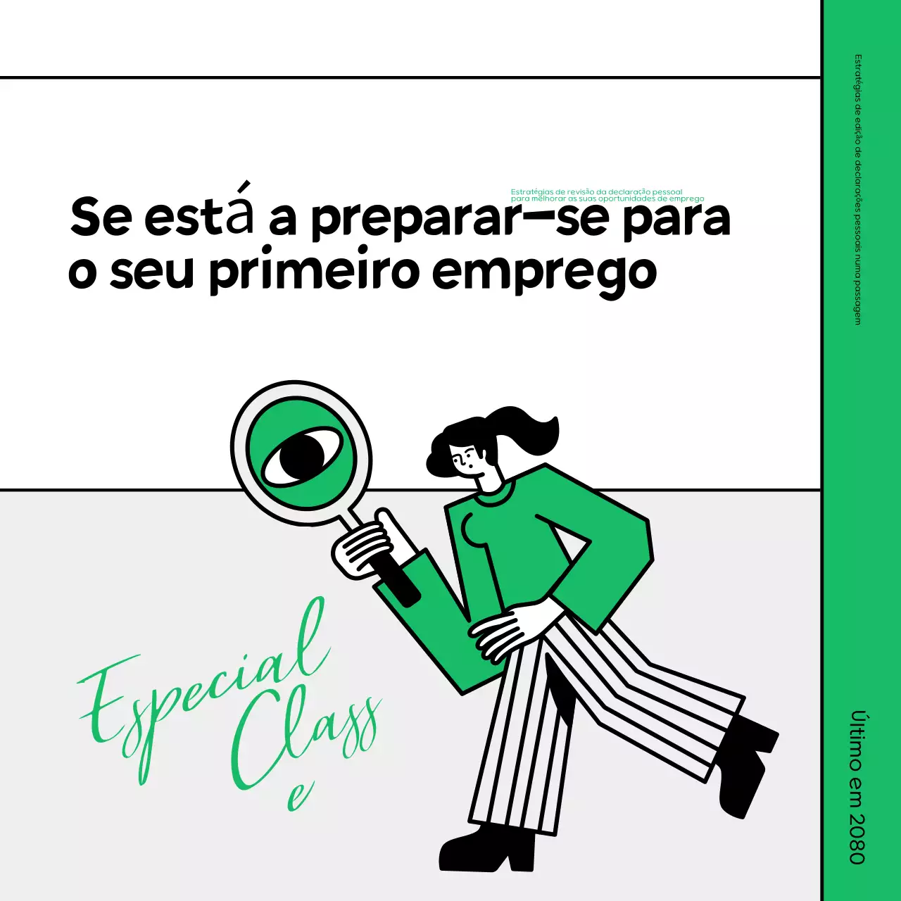 Promover um curso intensivo de revisão simples a verde e preto